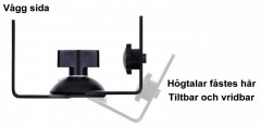 Multibrackets Speaker Mount Universala högtalar väggfästen x2