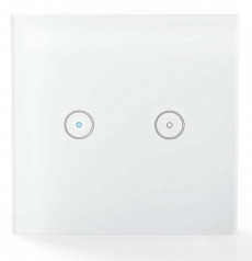 Nedis Smart-Hem WiFi Vägg Dubbelströmbrytare WIFIWS20WT hos Kungstv.se