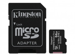 64 GB Micro SDXC Minneskort + Adapter