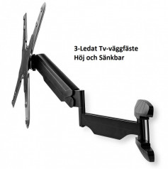 Nedis TV-Väggfäste Höj/Sänkbart 23"-55" max 30kg 3-ledat TVWM2732BK hos Kungstv.se