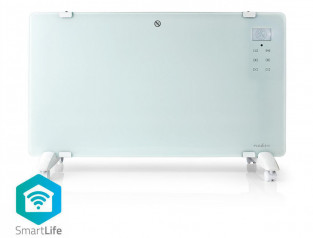 Nedis Smart-Hem WiFi Konvektionselement Vit i Glas 2000 watt WIFIHTPL20FWT hos Kungstv.se