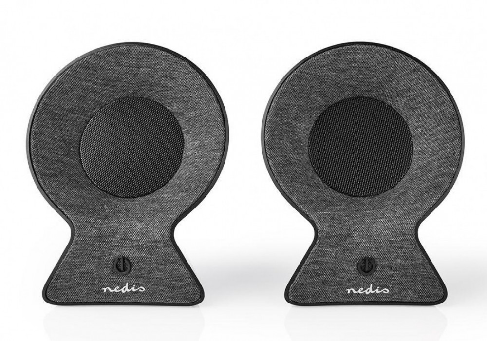 Nedis Helt Trådlösa Bluetooth Små Stereo Högtalare FSBS120GY Svart