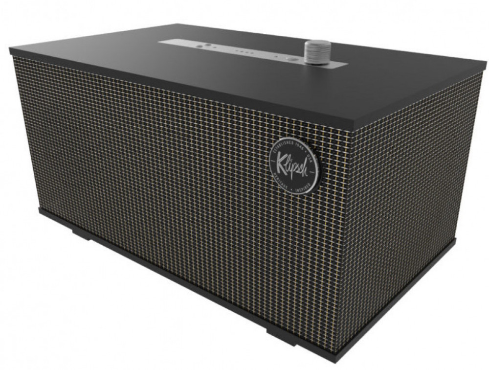 Klipsch The Three with Google Assistans Matt Svart