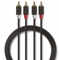 Nedis Stereo Ljudkabel 2xRCA-2xRCA hanar 5m hos Kungstv.se
