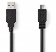 USB-A hane till Micro-B hane Kabel 1m