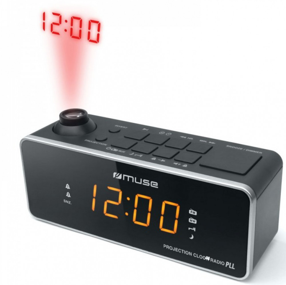 Muse M-188 P Klockradio med Projektorklocka