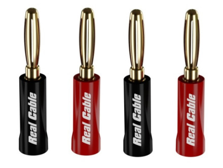 Real Cabel 4-pack Banan Högtalarkontakter
