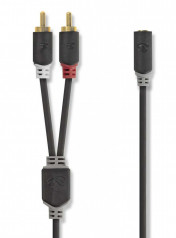Nedis 3.5mm hona-2xrca hanar adapter ljudkabel 0.2m hos Kungstv.se