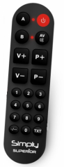 Superior Electronics Simply 1 - Enkel Tv Fjärrkontroll hos Kungstv.se
