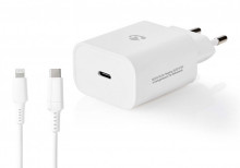 Nedis USB-C Laddare - Snabbladdningsfunktion - Apple Lightningkabel
