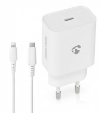 Nedis USB-C Laddare - Snabbladdningsfunktion - Apple Lightningkabel