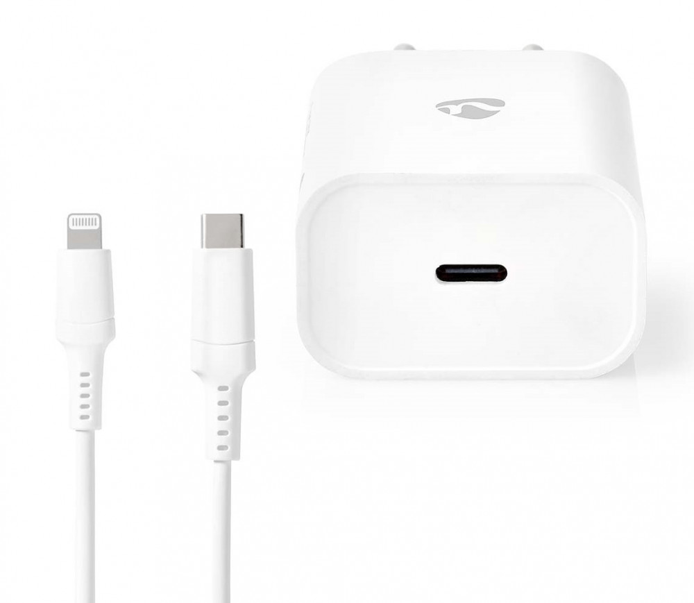 Nedis USB-C Laddare - Snabbladdningsfunktion - Apple Lightningkabel hos Kungstv.se