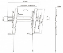 Multibrackets M Vesa Wallmount Super Slim Tilt 600 Max