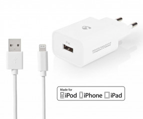 Nedis iPhone Lightning batteriladdare löstagbar kabel hos Kungstv.se