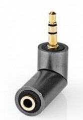 Nedis Vinklad 90 graders 3.5mm ljudadapter 3-poler hos Kungstv.se