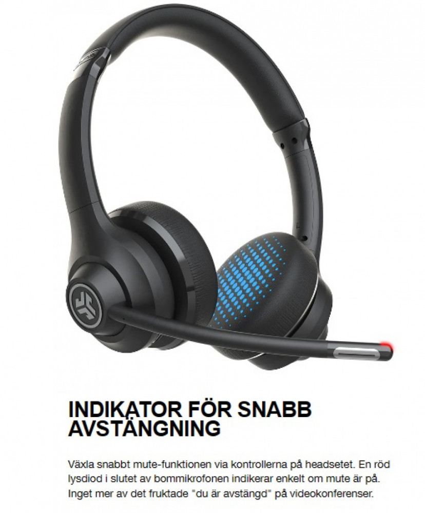 Jlab Audio Go Work Wireless - On Ear Headset för jobb - kungstv