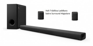 Yamaha True X Bar 50A - inkl Trådlösa laddbara Surround Högtalare hos Kungstv.se