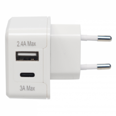 Sinox USB-Laddare Dubbel USB-A+USB-C - 5.4 ampere hos Kungstv.se