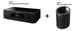 Yamaha WiFi Multirumsljud paket med CD - 2 rum hos Kungstv.se