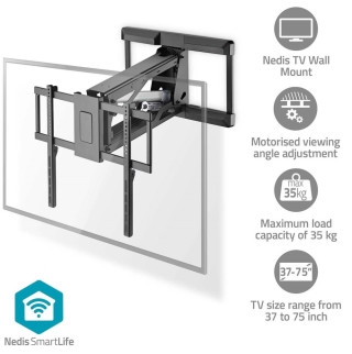 Nedis Smart WiFi Tv  Motor Väggfäste Höj/Sänk + Vridbart 32-75" hos Kungstv.se