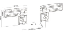Multibrackets M Samsung QLED Wallmount Slimfit 43-85" 2021-