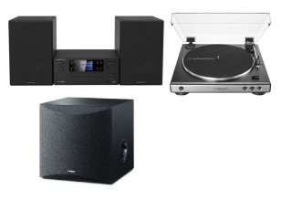 Kenwood WiFi Stereopaket inkl subwoofer  + Vinyl spelare High Performance hos Kungstv.se