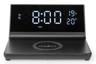 Nedis Väckarklocka med trådlös QI Smart-Phone batteriladdning hos Kungstv.se