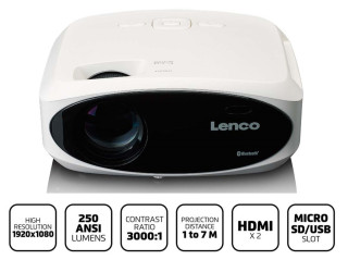 Lenco LPJ-900WH - Miniprojektor hos Kungstv.se