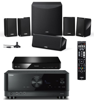 Yamaha 5.1 WiFi Hemmabiopaket med Blu-Ray/DVD spelare hos Kungstv.se