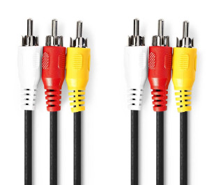 Nedis A/V  Kabel  3xRCA, Bild och Ljud 1.5m hos Kungstv.se