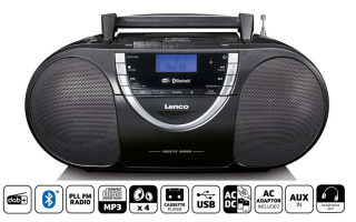 Lenco SCD-6900BK- Radio,CD, Kassett,Bluetooth, USB, Hörlursuttag hos Kungstv.se