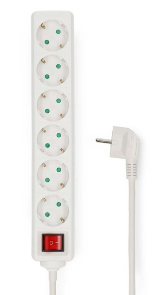 Nedis El-Gren Dosa, Jordad 6 uttag, strömbrytare, 3 meter hos Kungstv.se