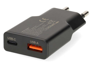 Nedis Dual USB-C+USB-A Batteriladdare 20 watt Quick Charge hos Kungstv.se