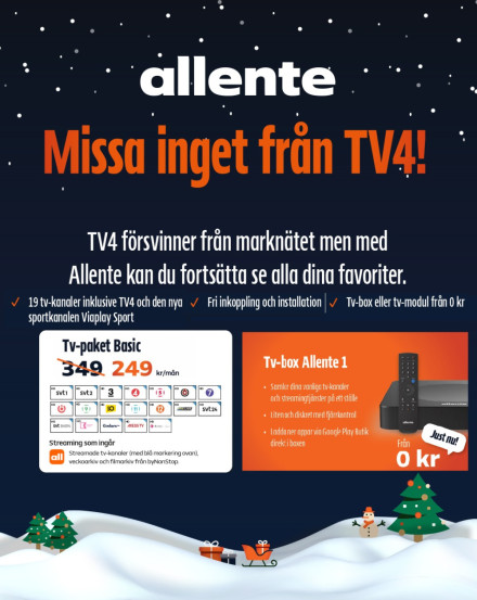 Kanal Paket Basic med Tv 4