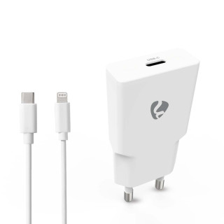 Nedis USB-C Laddare - Snabbladdningsfunktion 20 W- Apple Lightningkabel hos Kungstv.se
