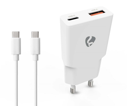 USB-C och USB-A Batteriladdare  med USB-C kabel