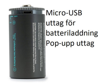 Pale Blue Li-ion Laddbara Batterier Typ-D, 2-pack, USB- laddning hos Kungstv.se