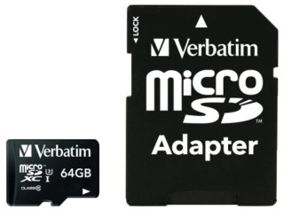 Verbatim 64GB  Pro Micro SDXC Class 10/UHS-3 med Adapter hos Kungstv.se
