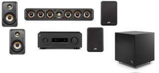 Yamaha 5.1 Polk Audio Signature Elite 5x115 watt System hos Kungstv.se