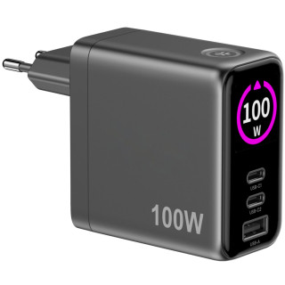Celly USB-Laddare 100 watt med Display - 2st USB-C+  1st USB-A hos Kungstv.se