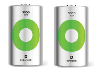 GP batterier Ni-Mh Laddningsbara D-Batterier 3000 mAh 2-pack Recyko hos Kungstv.se