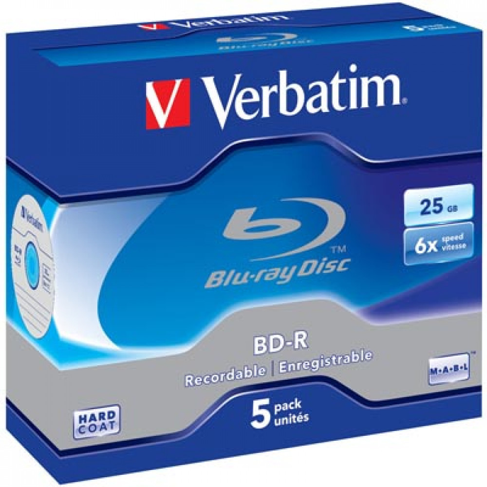 Verbatim VERBATIM BD-R SL 5-Pack Blu-ray skivor